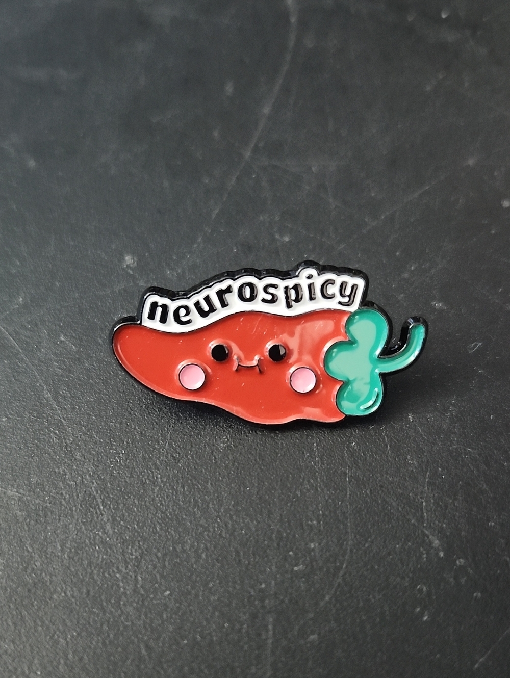 Neurospicy Red Chili Enamel Pin -  Accessories